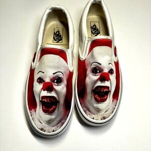 Vans House Of Terror Classic Slip On Sneaker IT Pennywise Men 5.5/W 7. Rare!